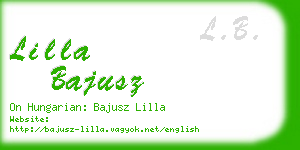 lilla bajusz business card